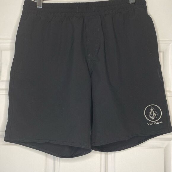 Volcom Black Board Shorts Size Small - Picture 1 of 6